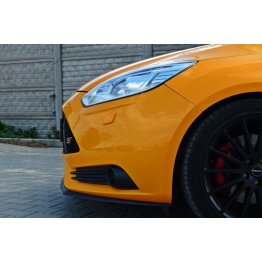 Накладка сплиттер на передний бампер вариант 5 на Ford Focus III ST